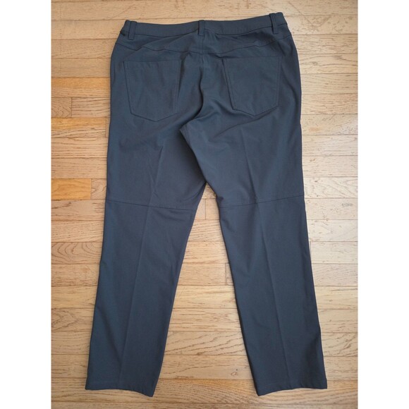 Lululemon Pants Mens Charcoal ABC Trousers Slim Fit 5 Pocket Sz 35 EUC - Picture 3 of 6